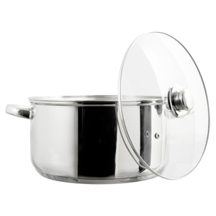 Faitout Metal Avec Couvercle Induction 7l