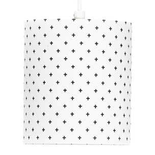 Suspension lumineuse en coton blanc