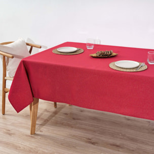 Nappe Anti-tâches Toucher du Tissu Jacquard R22120 Christmas Candela Rojo Lurex