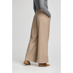 Pantaloni cammello dal fit ampio con dettagli Polo Club