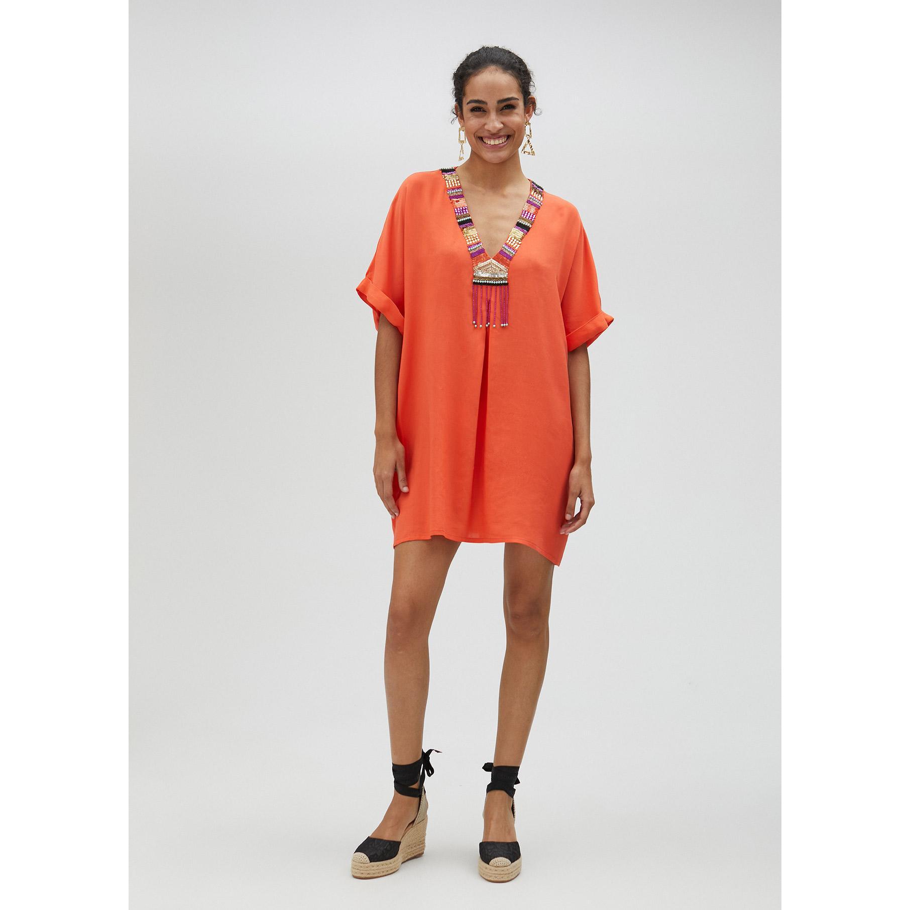 Vestito corto con strass