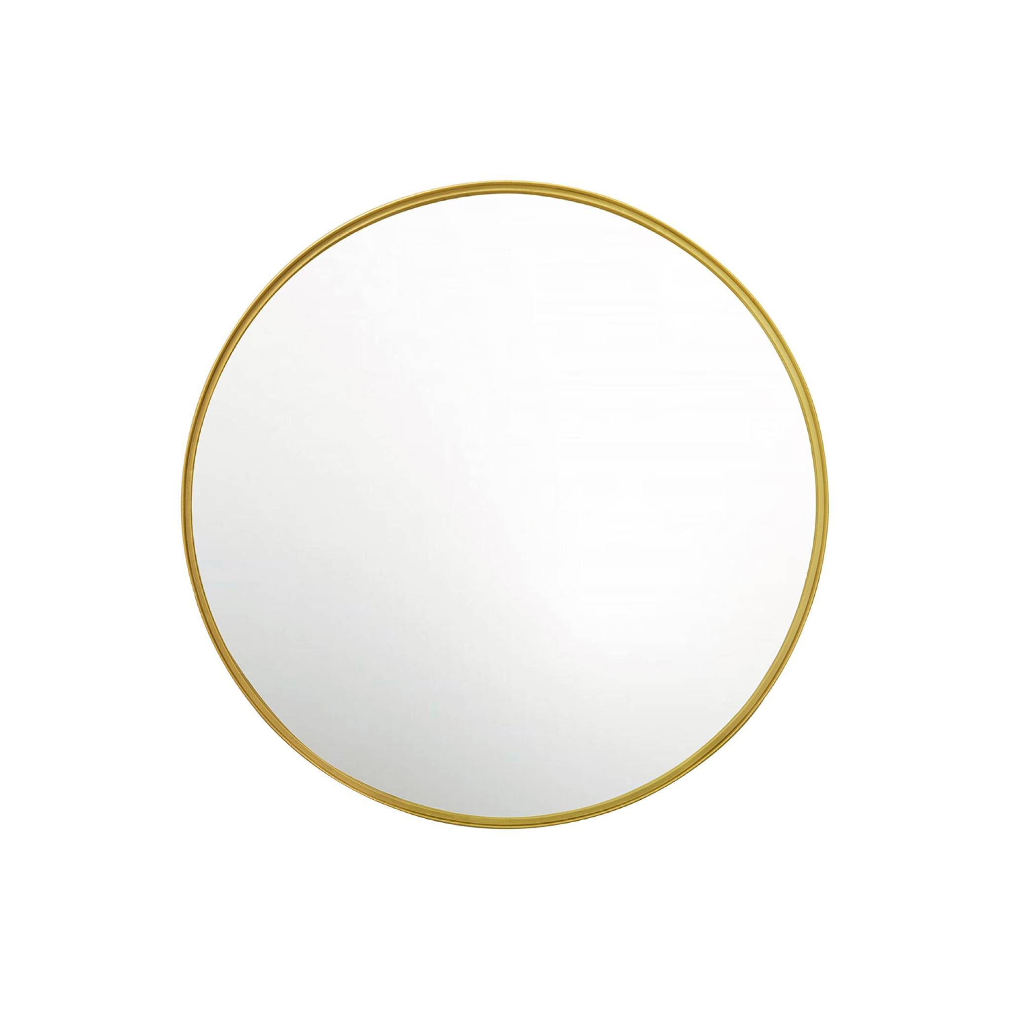 Miroir rond en métal Ø60cm MABEL. couleur or