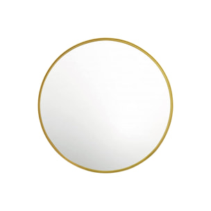 Miroir rond en métal Ø60cm MABEL. couleur or