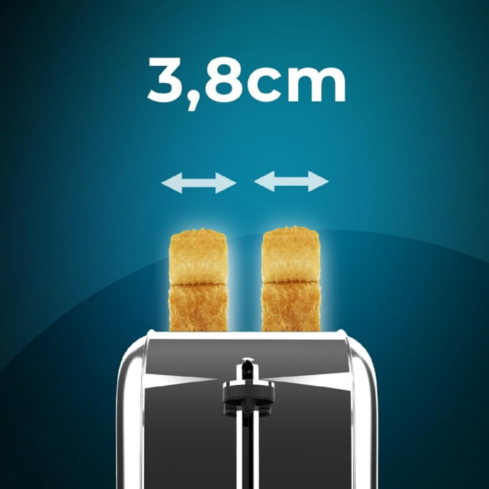 Cecotec Grille-pain vertical Toastin' time 1500 Inox Lite