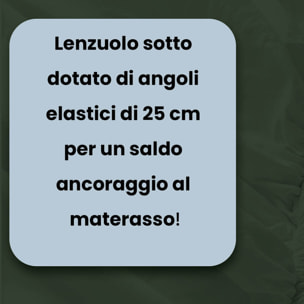 LENZUOLO SOTTO CON ANGOLI MAX COLOR, 100% COTONE MADE IN ITALY