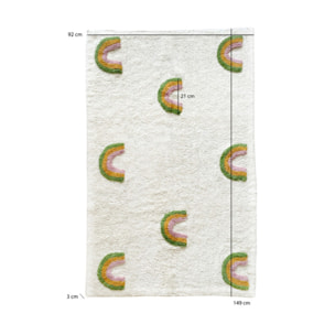 Tapis enfant rectangulaire arc-en-ciel 90 x150cm - RAINBOW