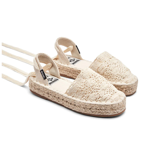 B&W Break&Walk - Sandali estivi in juta con zeppa per donna e bambina