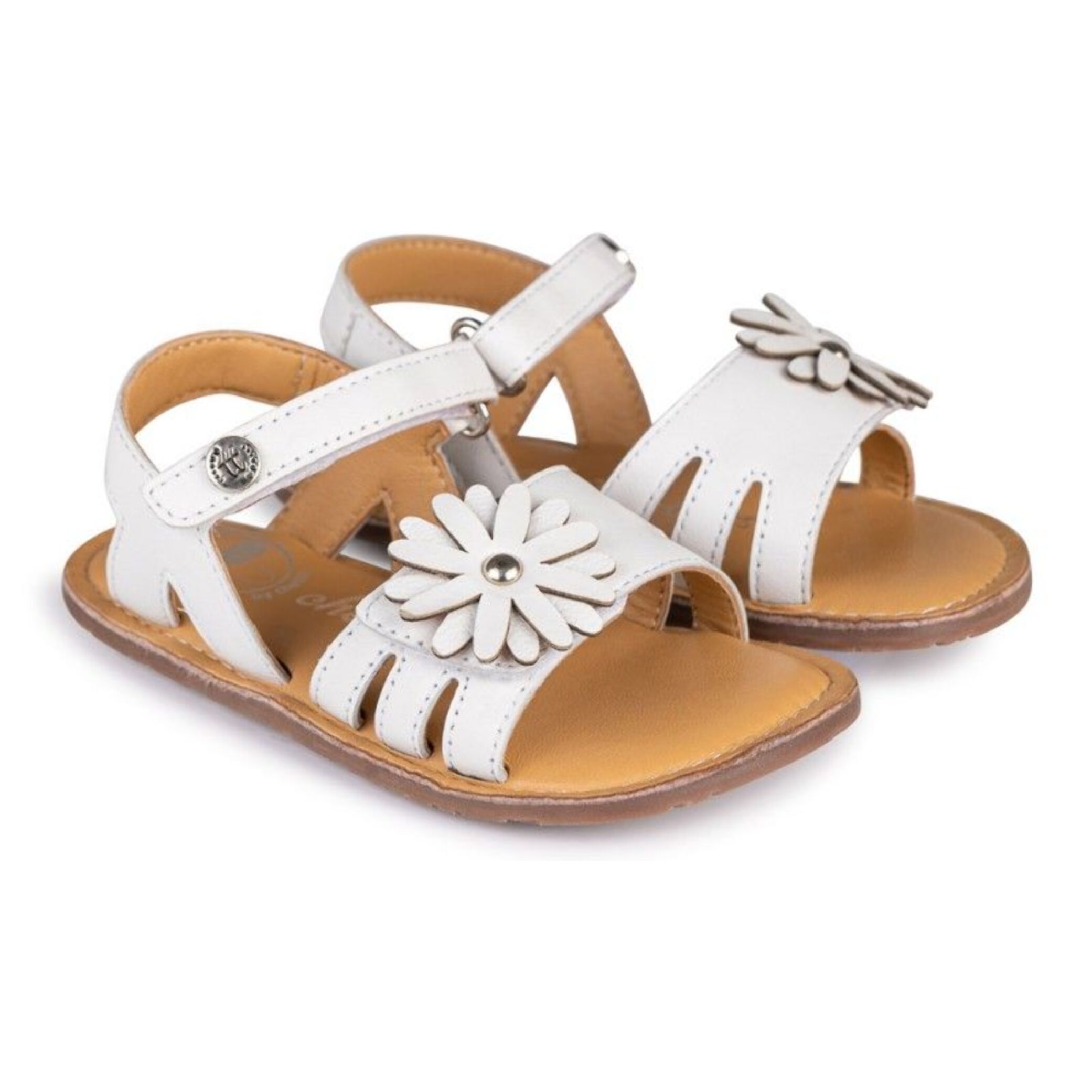 SANDALIA BAREFOOT BLANCA – FLOR EN RELIEVE Y ELEGANCIA ATEMPORAL