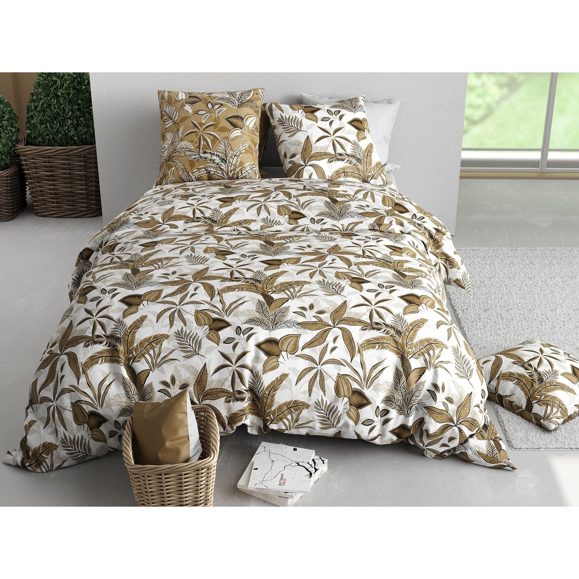 Parure housse de couette coton multicolore