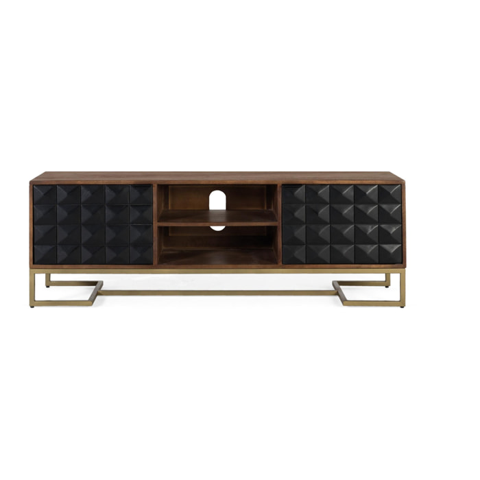 Mueble TV de Madera de Mango 150 Cm Estilo Contemporáneo