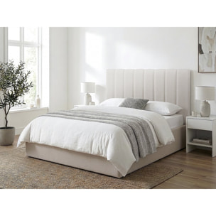 Tête de lit en tissu texturé "Val Thorens" - Beige - 140 cm