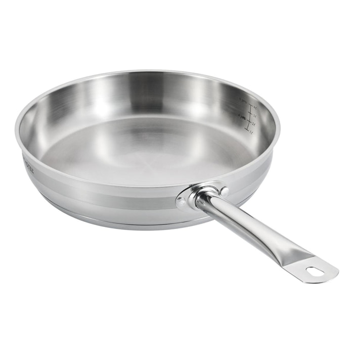 Poêle inox 32x6,5cm induction