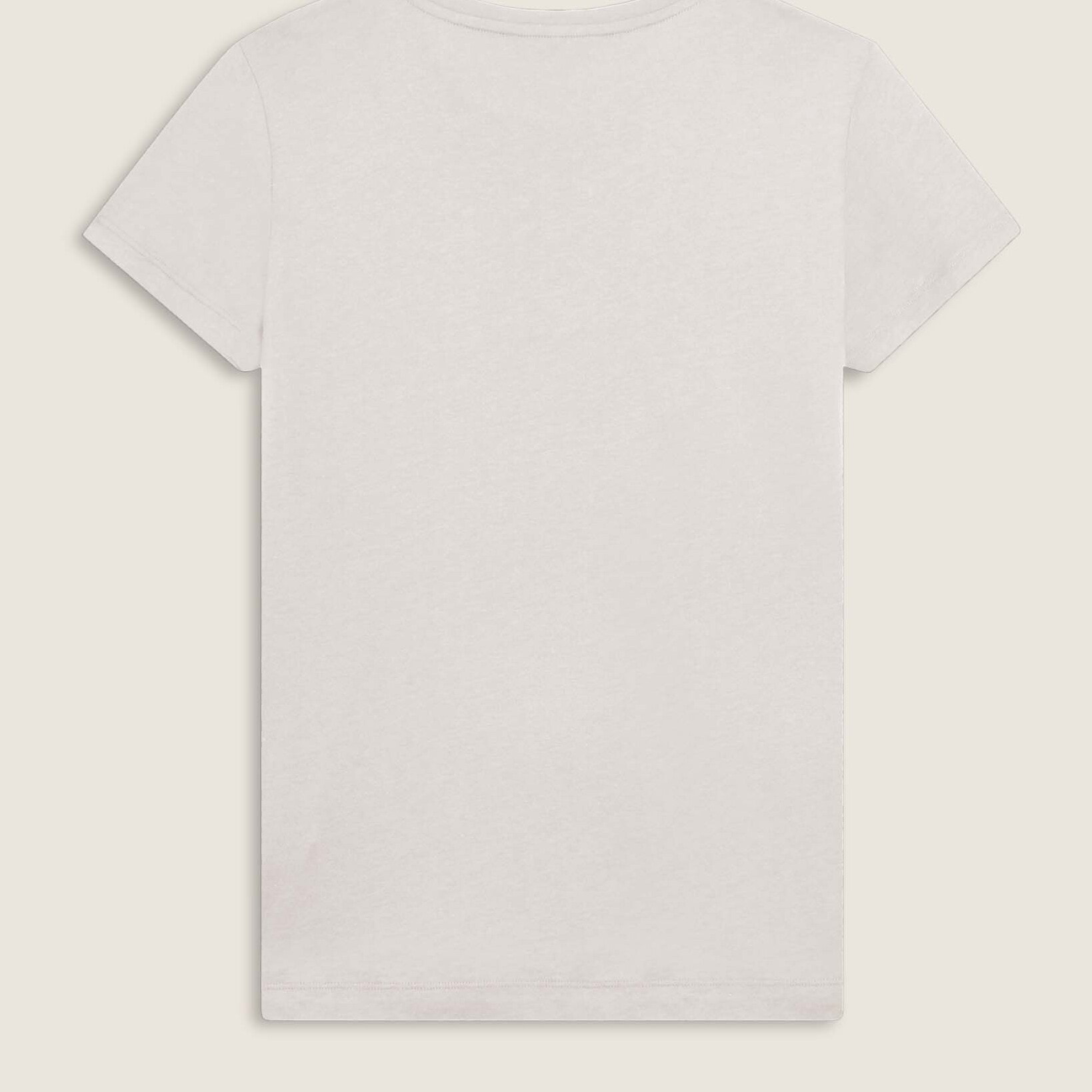 T-shirt donna con mini spacchi laterali e logo in strass