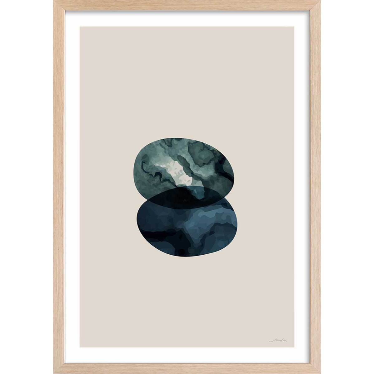 Affiche labradorite vertueuse Affiche + cadre en bois - Chêne