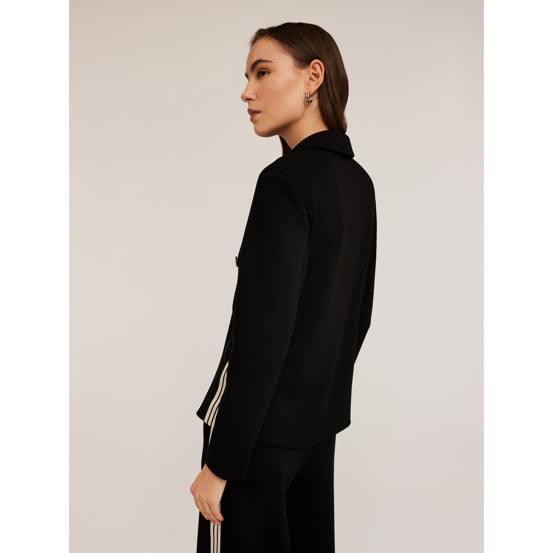 Motivi - Americana cruzada con banda lateral - Negro