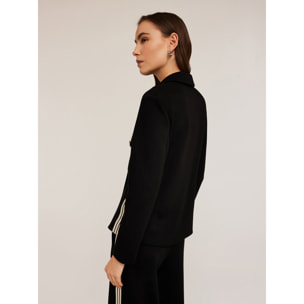 Motivi - Americana cruzada con banda lateral - Negro