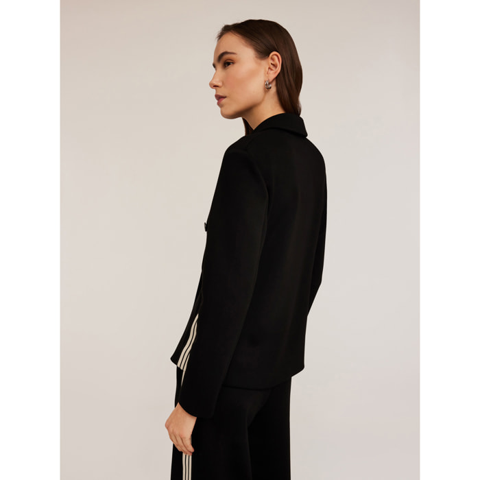 Motivi - Americana cruzada con banda lateral - Negro