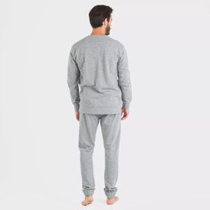 Pantalón largo básico deportivo gris claro