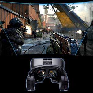 Occhiali di realtà virtuale J20. Vista panoramica 360º. Compatibili con IOS, Android.