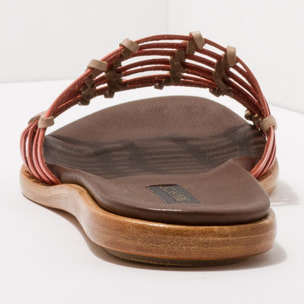 Sandalias S919 BRAIDED BROWN-CORAL / AURORA color Brown-coral