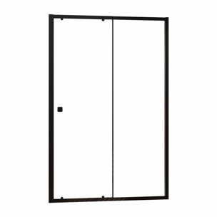 Porte de douche Coulissante Noir 100x185cm - Extensible de 98.5 à 112.5cm - BLACK SLIDE 100