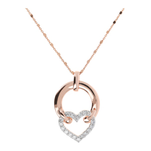 Collana con Pendente Cuore Pavé in Cubic Zirconia