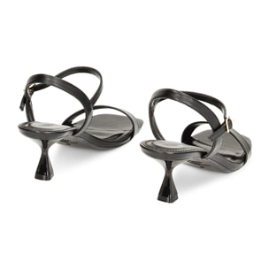 Sandali neri, tacco 5,2 cm