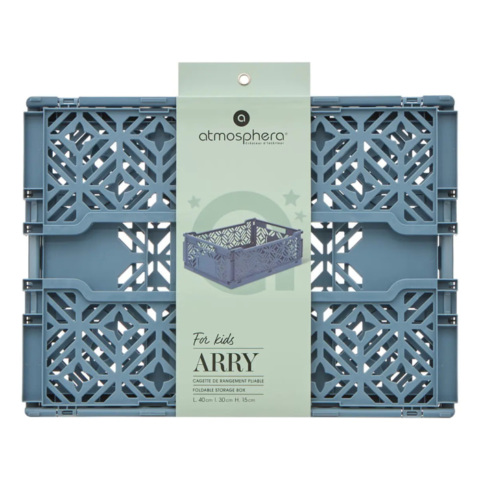 Cagette pliable Arry 40x30cm bleu