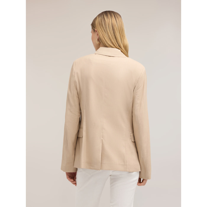 Motivi - Blazer in misto lino - Beige