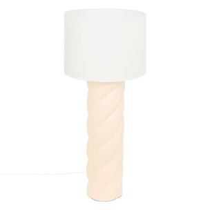 Lampadaire Noly céramique beige H102cm