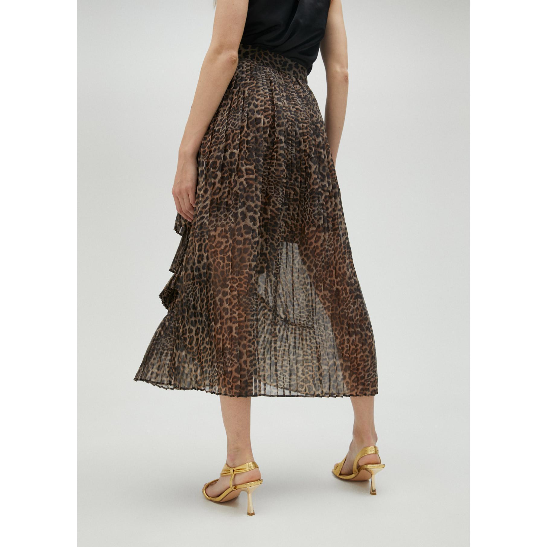 Gonna volant plissettata