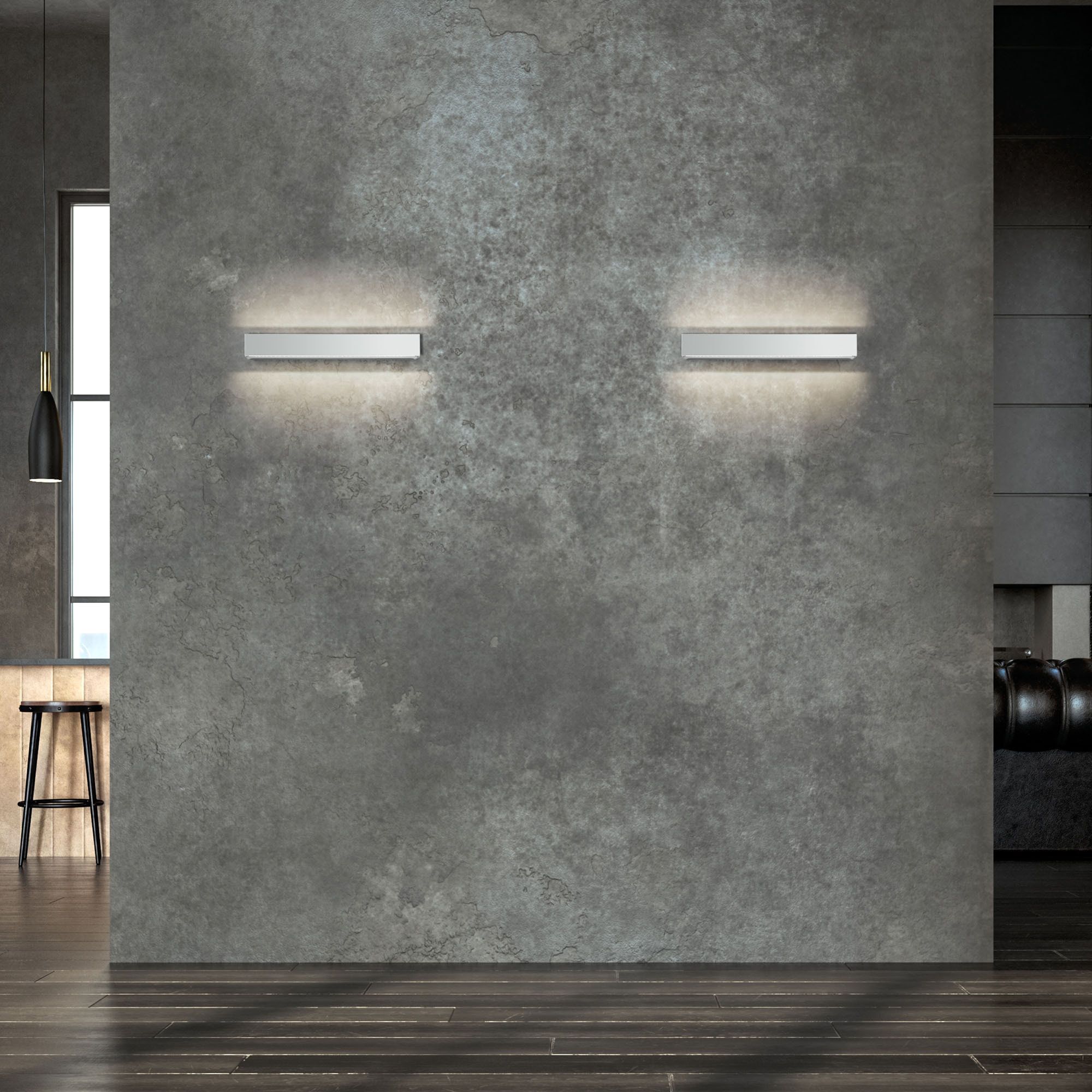 LEDS C4 Aplique lia led 400mm led 7w 3000k cromo 320lm