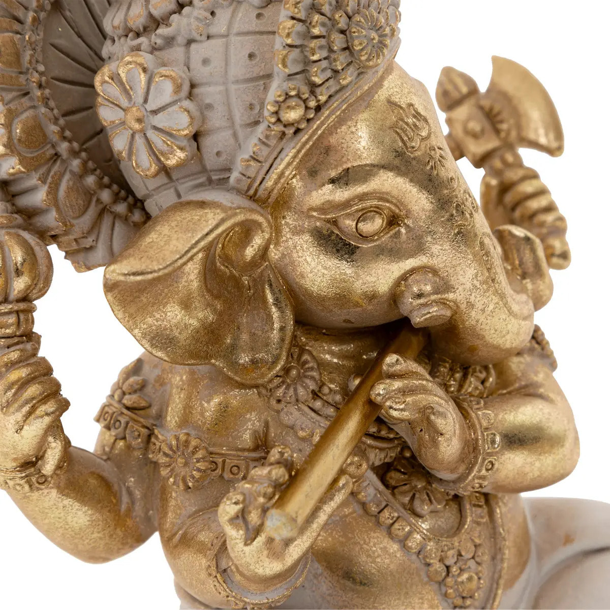 Statue Ganesh déco Shanti H.13cm résine assorti