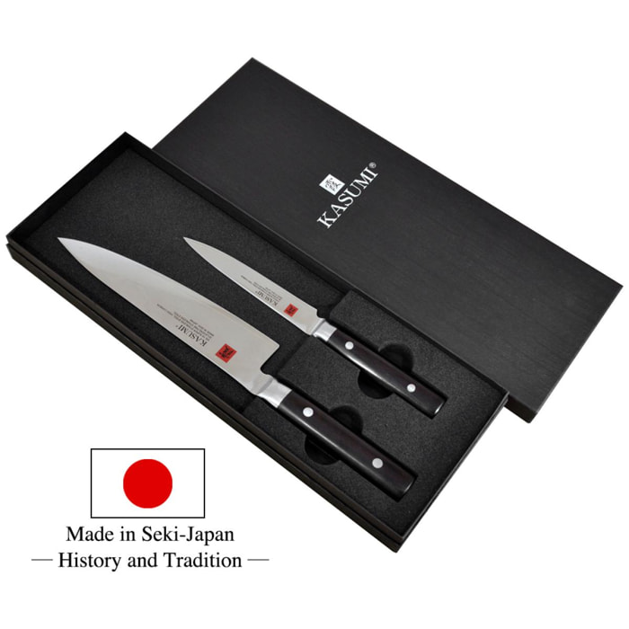 Coffret 2 couteaux japonais Kasumi Damas