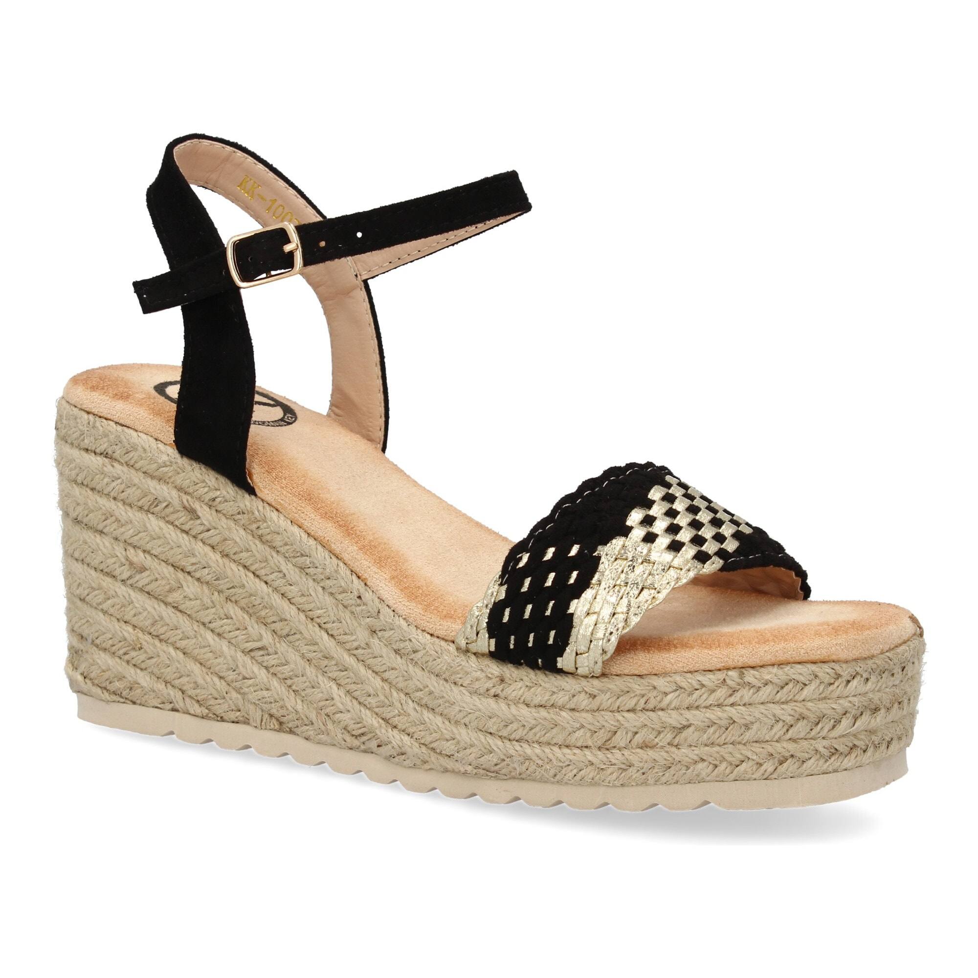 Sandalias de cuña de yute para mujer, comodas y elegantes, diseño moderno.