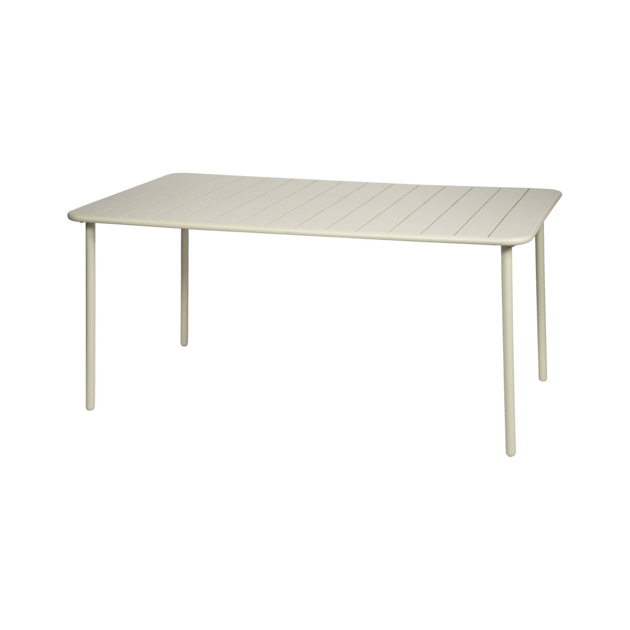 Table de jardin métal 6-8 places. beige. Amelia. 160x90xH72.5cm