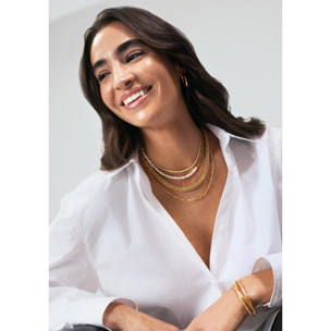 Collar Big Rope Acero Baño Oro