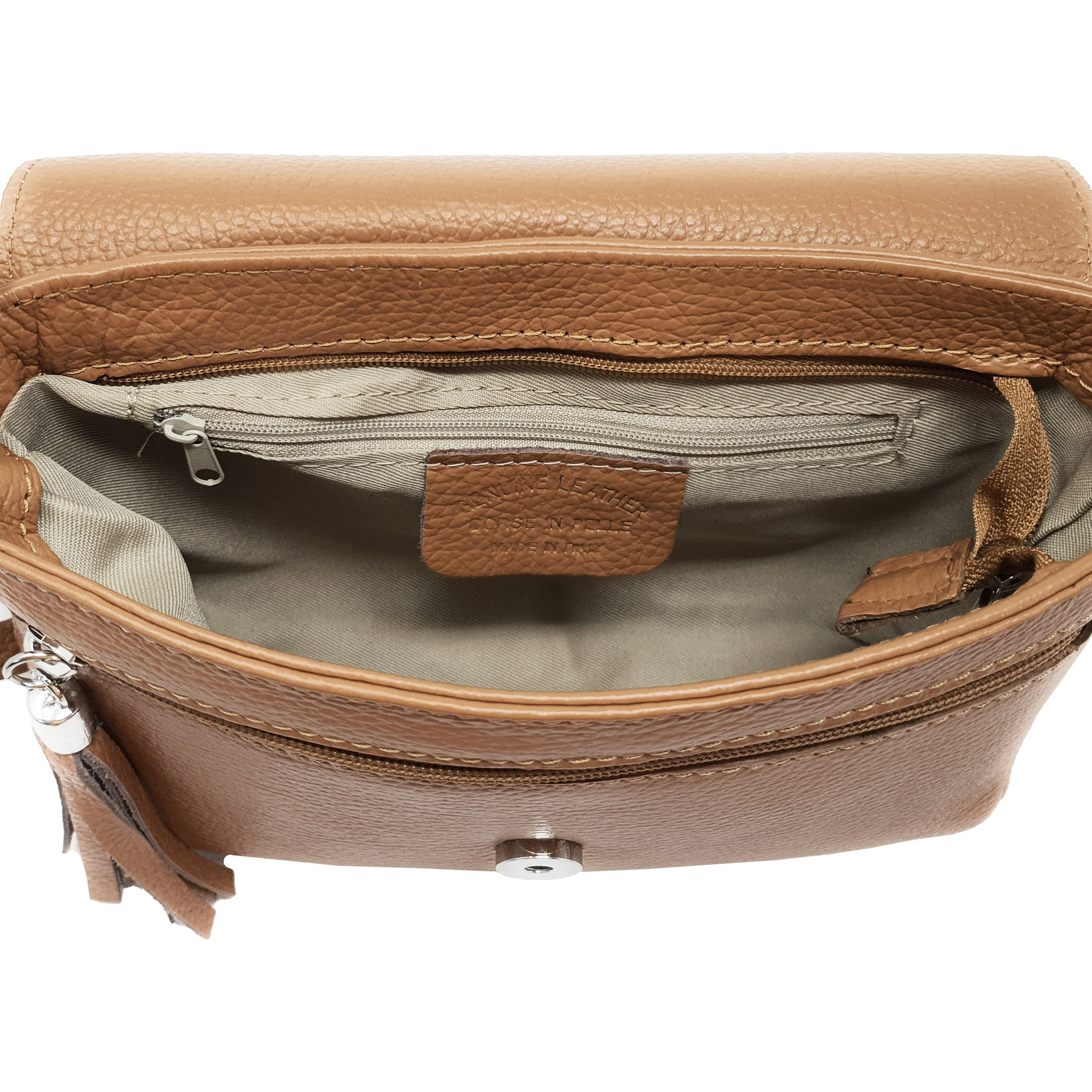 Chicca Borse Tracollina Donna in Pelle Cuoio