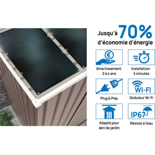 Garage métal "Nevada" - 15,36m² avec panneaux solaires