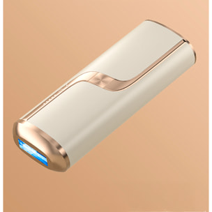 Epilatore IPL a luce pulsata. 5 livelli di potenza e scatti di flash illimitati.