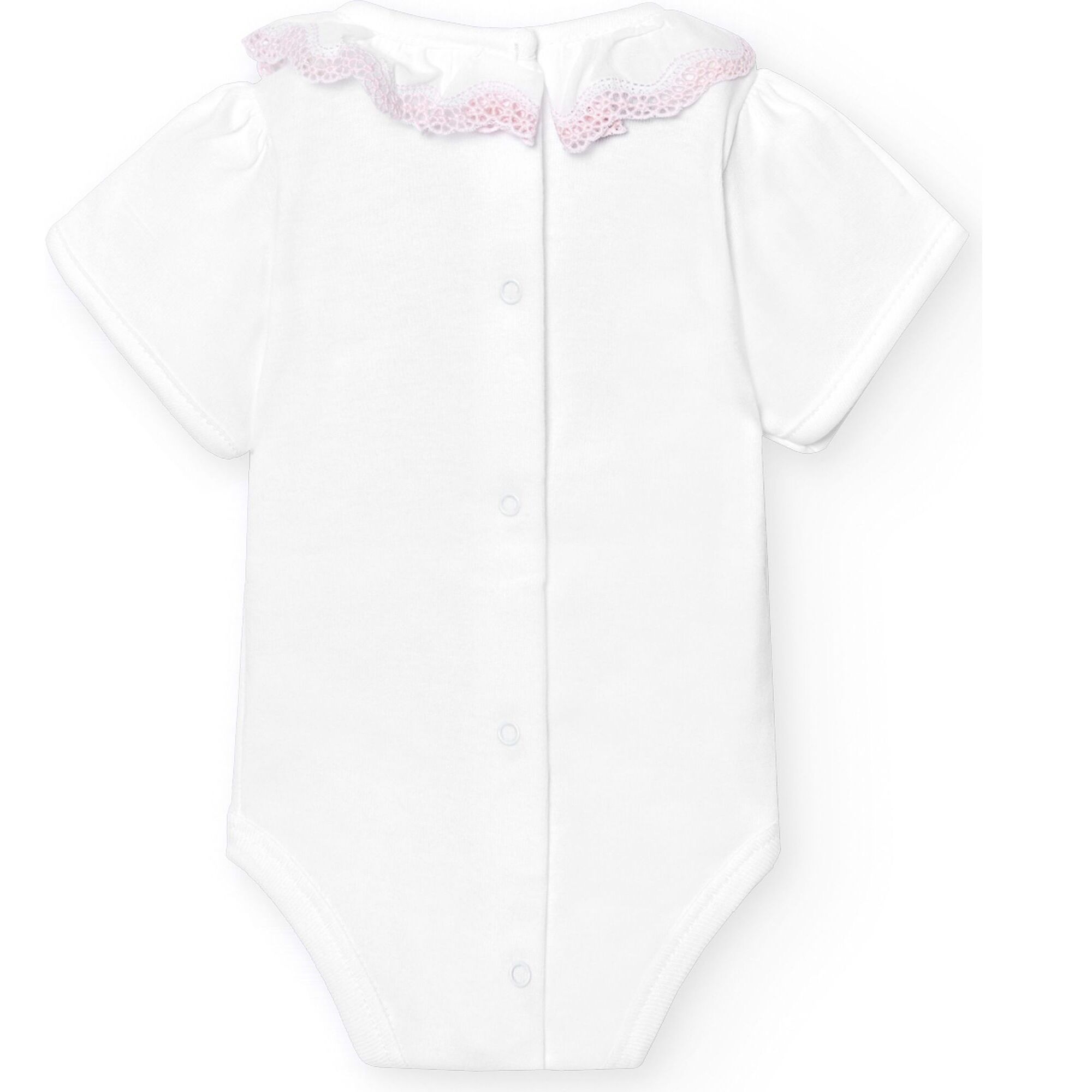 Body bebé manga corta cuello bolillo