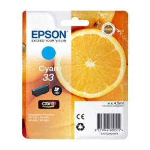 Cartouche d'encre EPSON Originale T3342 Cyan Série Orange - C13T33424010