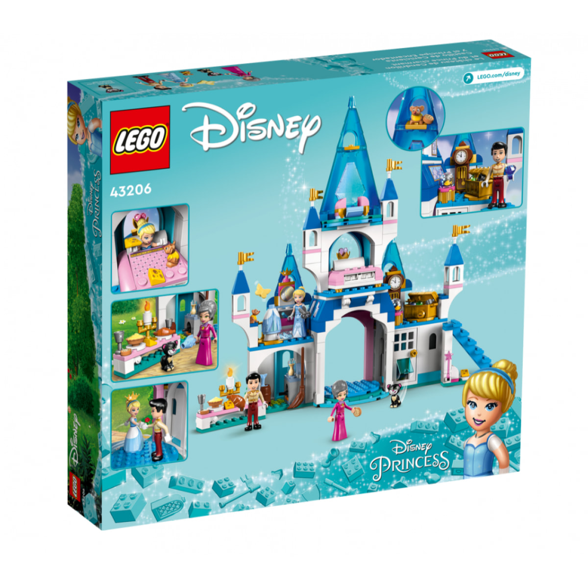 LEGO DISNEY PRINCESS 43206 - IL CASTELLO DI CENERENTOLA E DEL PRINCIPE AZZURRO