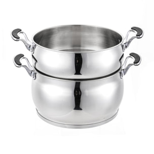 Couscoussier - acier inoxydable 18/8 - argenté