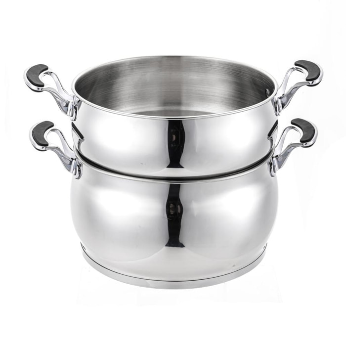 Couscoussier - acier inoxydable 18/8 - argenté