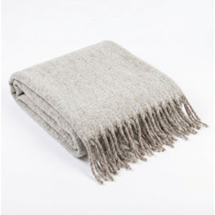 Plaid in poliestere - Crema/Tabacco