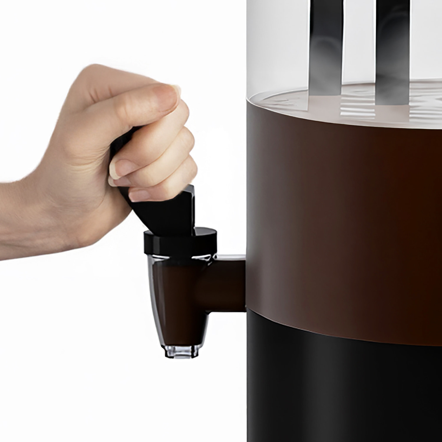 Dispensador de chocolate caliente, 6 L, 1200 W, negro