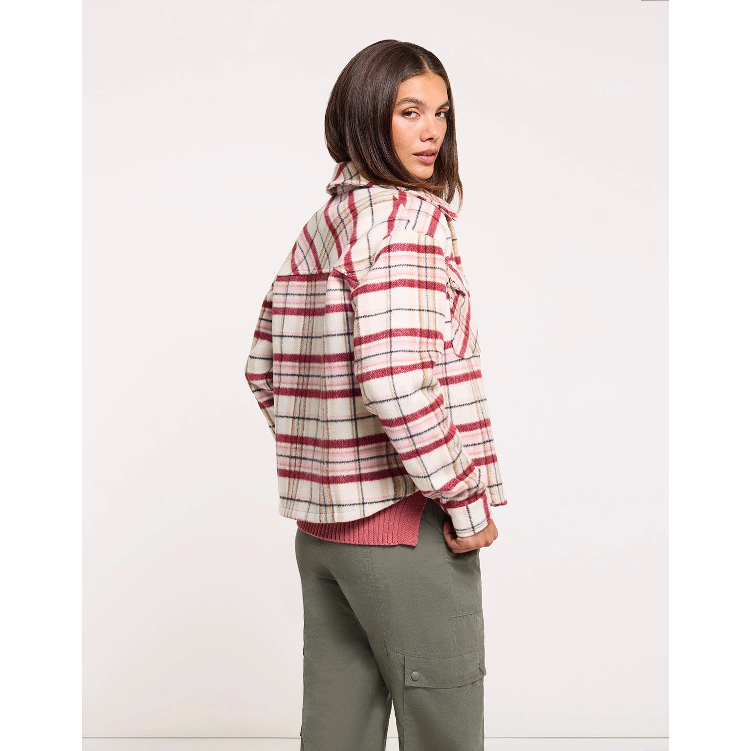 Chaqueta Cuadros Rosa - Tula