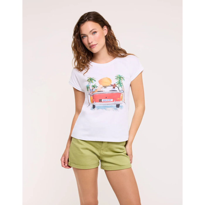 Camiseta Manga Corta Blanco - Mostang