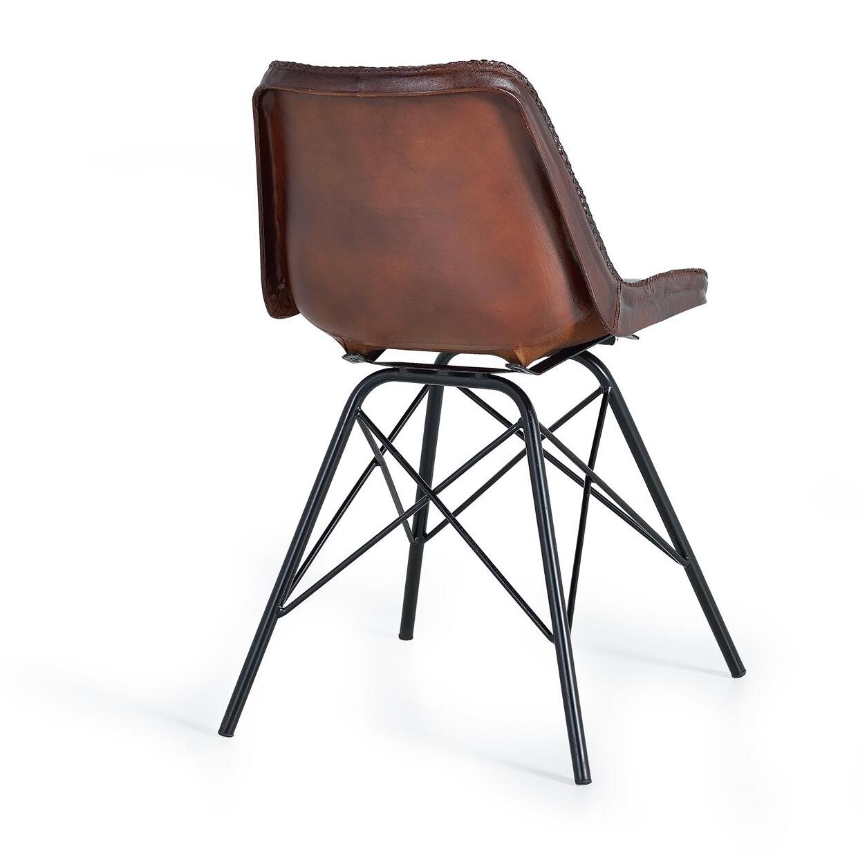 Silla - piel y hierro - 83x45x54cm